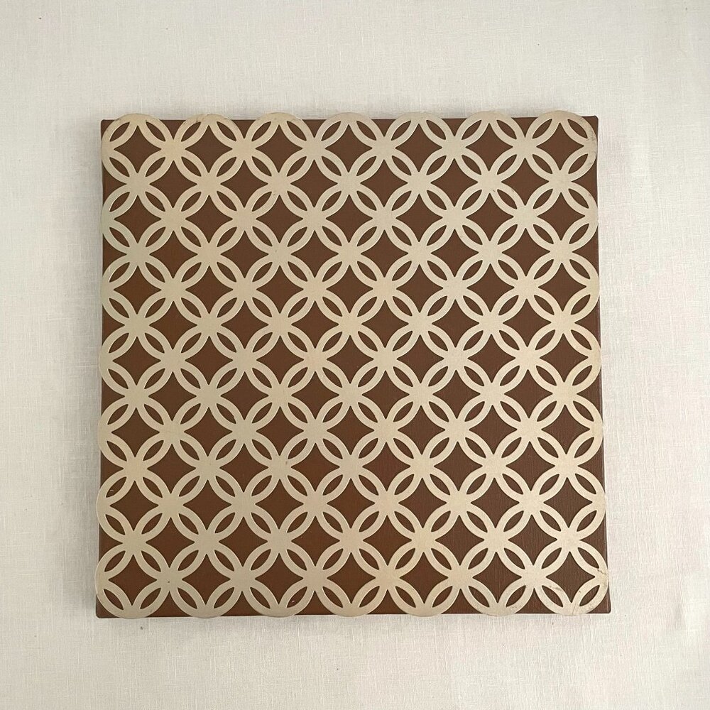 Geometric Patterned Canvas Wall Art Size 12in x 12in Textured Modern Design